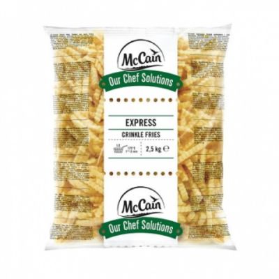 Fries express crinkle, 9 x 9mm, 90s, MCCAIN, 2.5 kg 